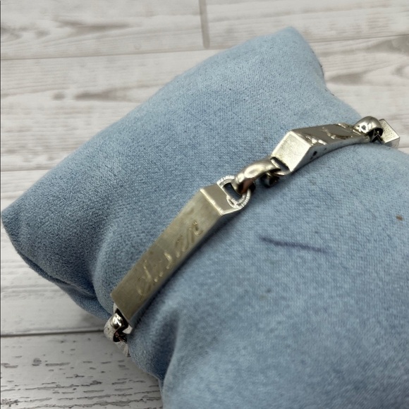 SUSAN Engraved ID bracelet Sterling Silver Bracelet Lamode Silver Vintage - Picture 3 of 12